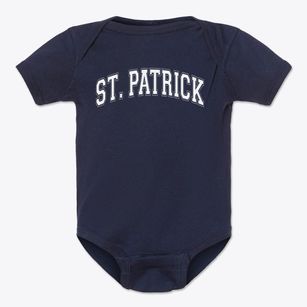 Saint Patrick Academy Varsity Arch Baby Onesie