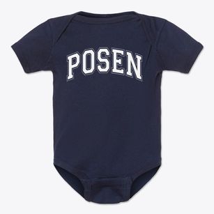 Posen Elementary School Varsity Arch Baby Onesie