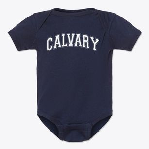 Calvary Christian School Varsity Arch Baby Onesie