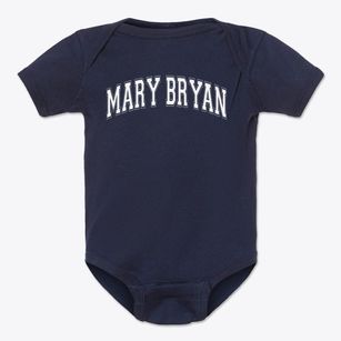 Mary Bryan Elementary School Varsity Arch Baby Onesie