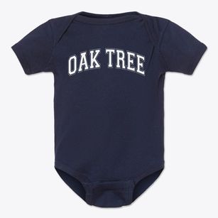 Oak Tree Elementary School Varsity Arch Baby Onesie