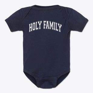 Holy Family School Varsity Arch Baby Onesie