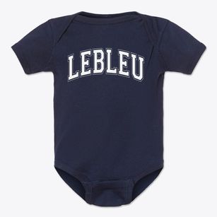 Lebleu Settlement Elementary School Varsity Arch Baby Onesie
