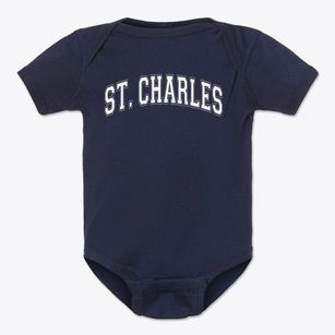 St. Charles Academy Varsity Arch Baby Onesie