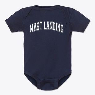 Mast Landing School Varsity Arch Baby Onesie