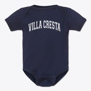 Villa Cresta Elementary School Varsity Arch Baby Onesie
