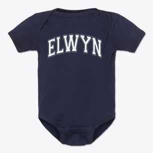 Elwyn G Campbell Elementary School Varsity Arch Baby Onesie