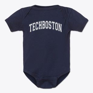 Techboston Academy Varsity Arch Baby Onesie
