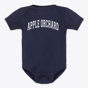 Apple Orchard Early Childhood Varsity Arch Baby Onesie