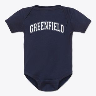 Greenfield Elementary School Varsity Arch Baby Onesie