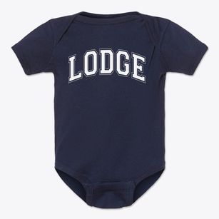 Lodge Elementary School Varsity Arch Baby Onesie