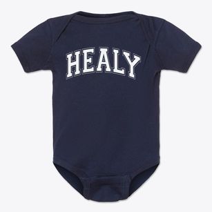 Healy International Academy Varsity Arch Baby Onesie