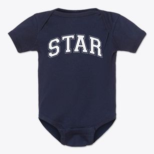 Star International Academy Varsity Arch Baby Onesie