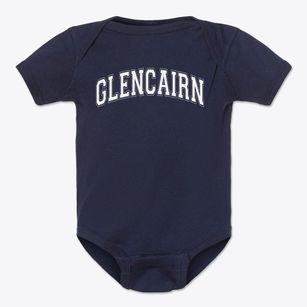 Glencairn Elementary School Varsity Arch Baby Onesie
