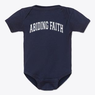 Abiding Faith Christian School Varsity Arch Baby Onesie