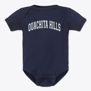 Ouachita Hills Academy Varsity Arch Baby Onesie