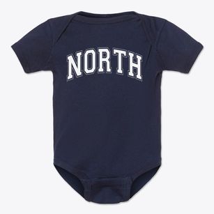 North High School Varsity Arch Baby Onesie