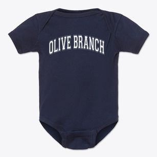 Olive Branch Elementary School Varsity Arch Baby Onesie