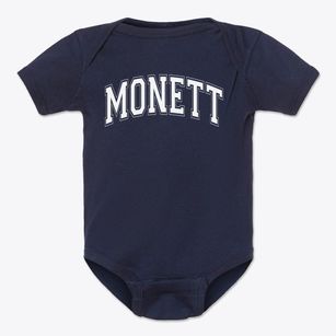 Monett R1 Elementary School Varsity Arch Baby Onesie