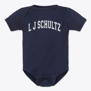 L J Schultz Middle School Varsity Arch Baby Onesie