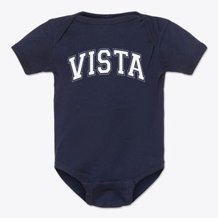 Vista Christian School Varsity Arch Baby Onesie