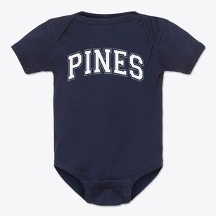 Pines Elementary School Varsity Arch Baby Onesie