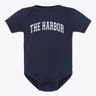 The Harbor Science & Arts Charter School Varsity Arch Baby Onesie
