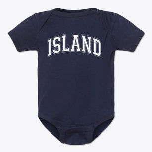 Island Trees Stokes Elementary School Varsity Arch Baby Onesie