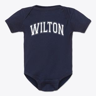 Wilton Elementary School Varsity Arch Baby Onesie
