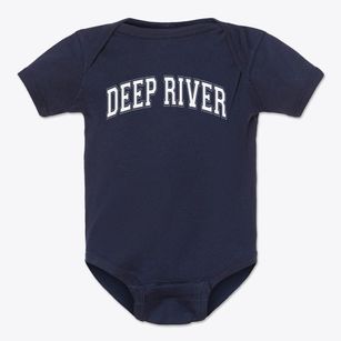Deep River Elementary School Varsity Arch Baby Onesie