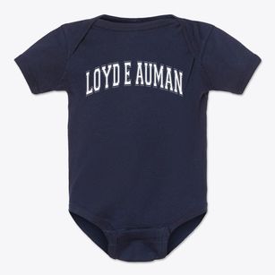 Loyd E Auman Elementary School Varsity Arch Baby Onesie