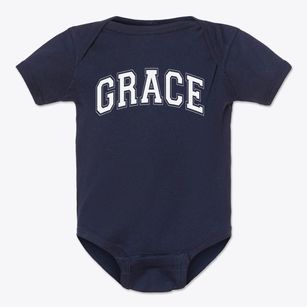 Grace Christian School Varsity Arch Baby Onesie