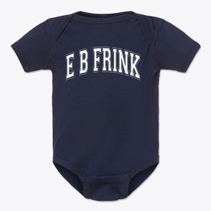 E B Frink Middle School Varsity Arch Baby Onesie