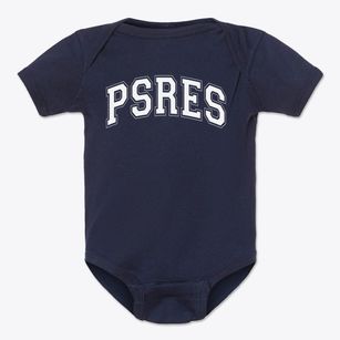 Pitts School Road Elementary School Varsity Arch Baby Onesie