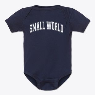 Small World Childrens Center Varsity Arch Baby Onesie