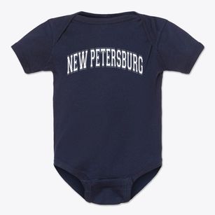 New Petersburg Elementary School Varsity Arch Baby Onesie
