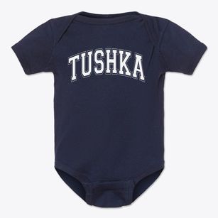 Tushka School Varsity Arch Baby Onesie