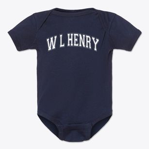 W L Henry Elementary School Varsity Arch Baby Onesie