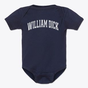 William Dick Elementary School Varsity Arch Baby Onesie