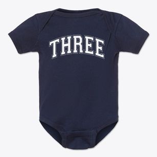 Three Ring Ranch Elementary School Varsity Arch Baby Onesie