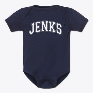 Jenks Junior High School Varsity Arch Baby Onesie