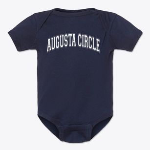 Augusta Circle Elementary School Varsity Arch Baby Onesie