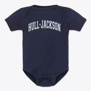 Hull-jackson Montessori Magnet School Varsity Arch Baby Onesie