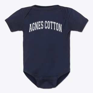 Agnes Cotton Elementary School Varsity Arch Baby Onesie