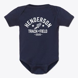 Henderson Elementary School Track and Field Baby Onesie