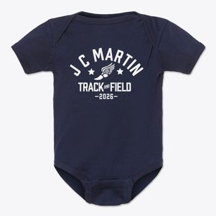 J C Martin Jr Elementary School Track and Field Baby Onesie