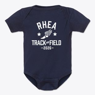 Rhea Elementary School Track and Field Baby Onesie