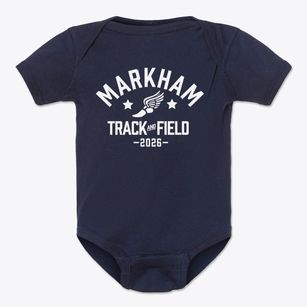 Markham Elementary School Track and Field Baby Onesie
