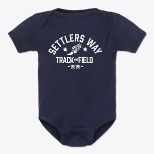 Settlers Way Elementary School Track and Field Baby Onesie