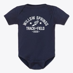 Willow Springs Elementary School Track and Field Baby Onesie
